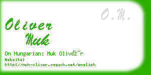 oliver muk business card